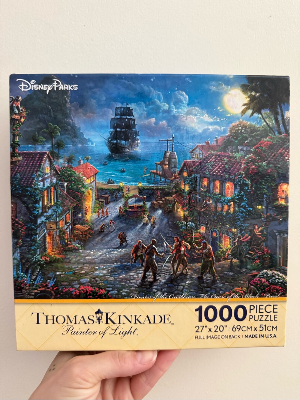 New Disney Pirates of The Caribbean Thomas Kinkade Jigsaw 1,000 Piece Puzzle HTF